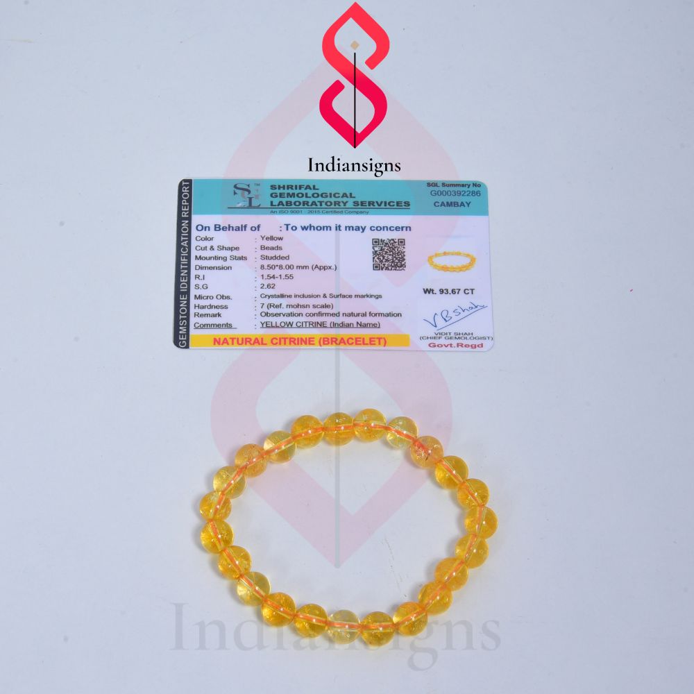 Indiansigns Citrine bracelet