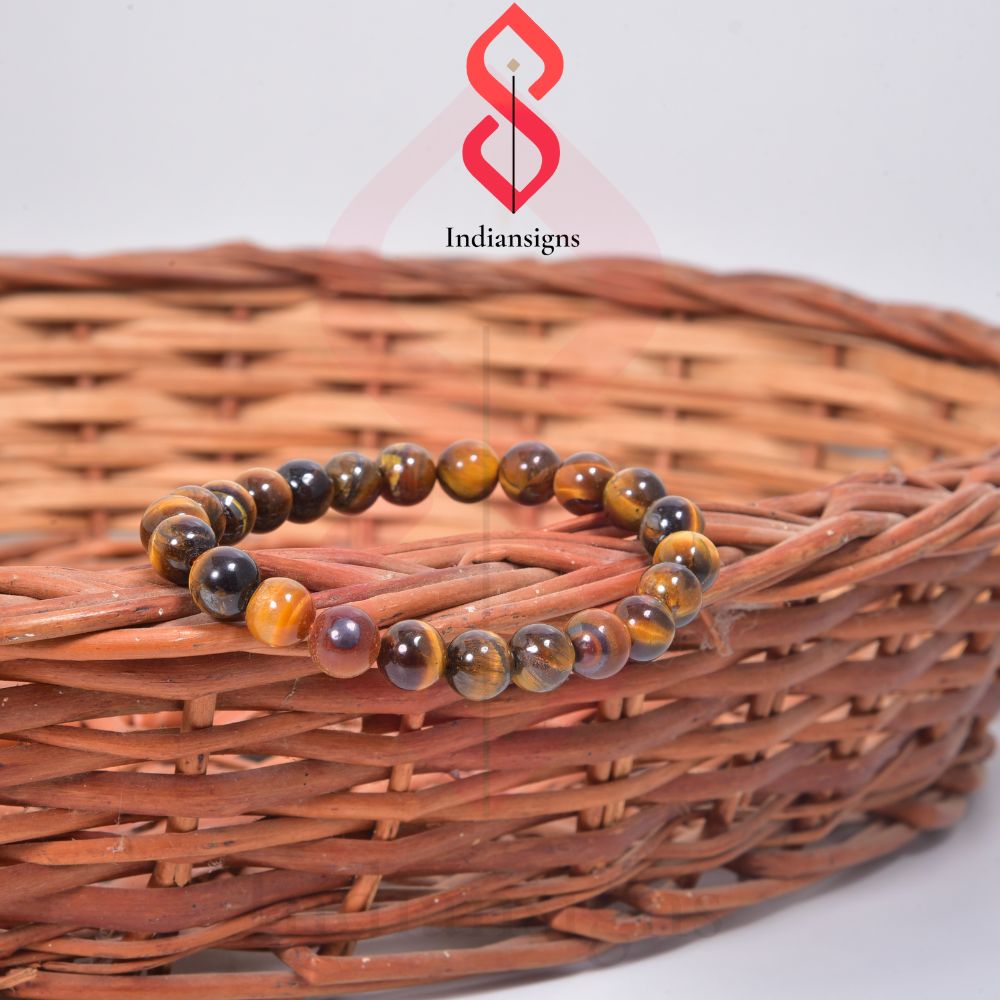 "Natural tiger eye gemstone bracelet for daily wear"