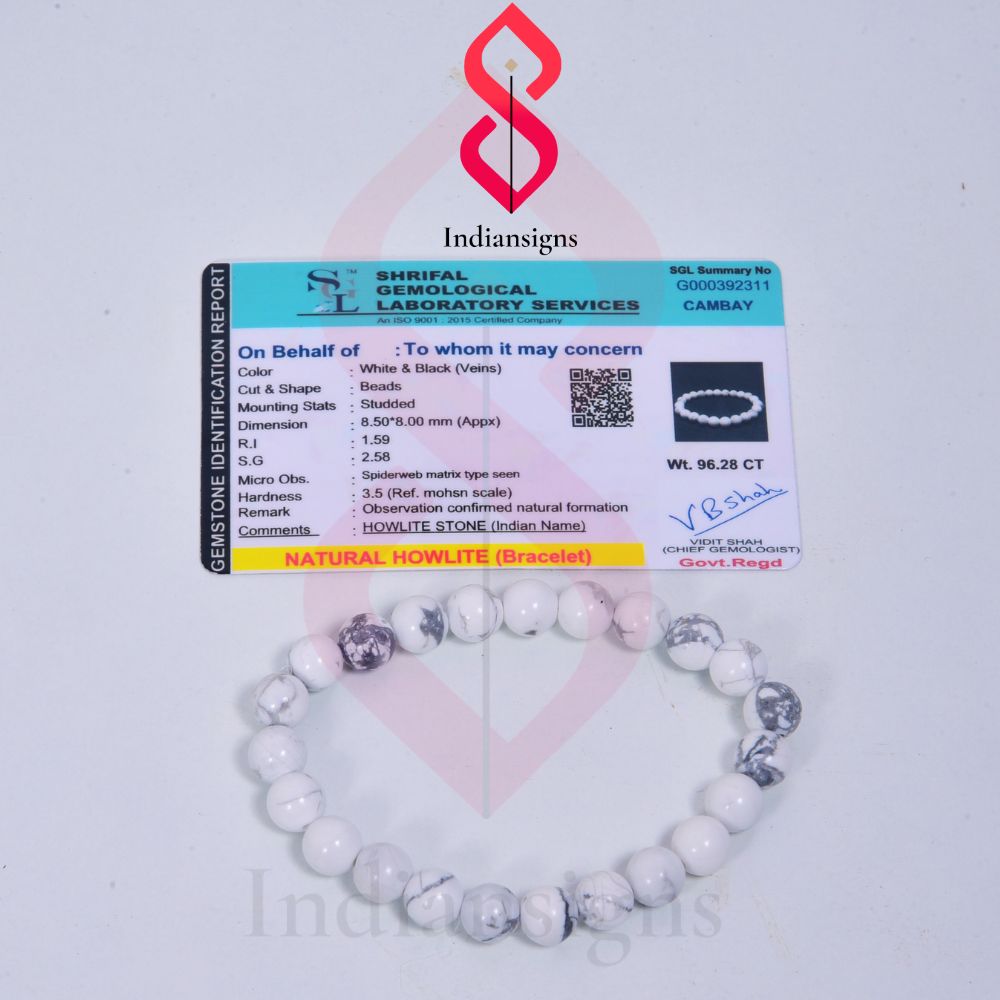 Indiansigns Howlite bracelet