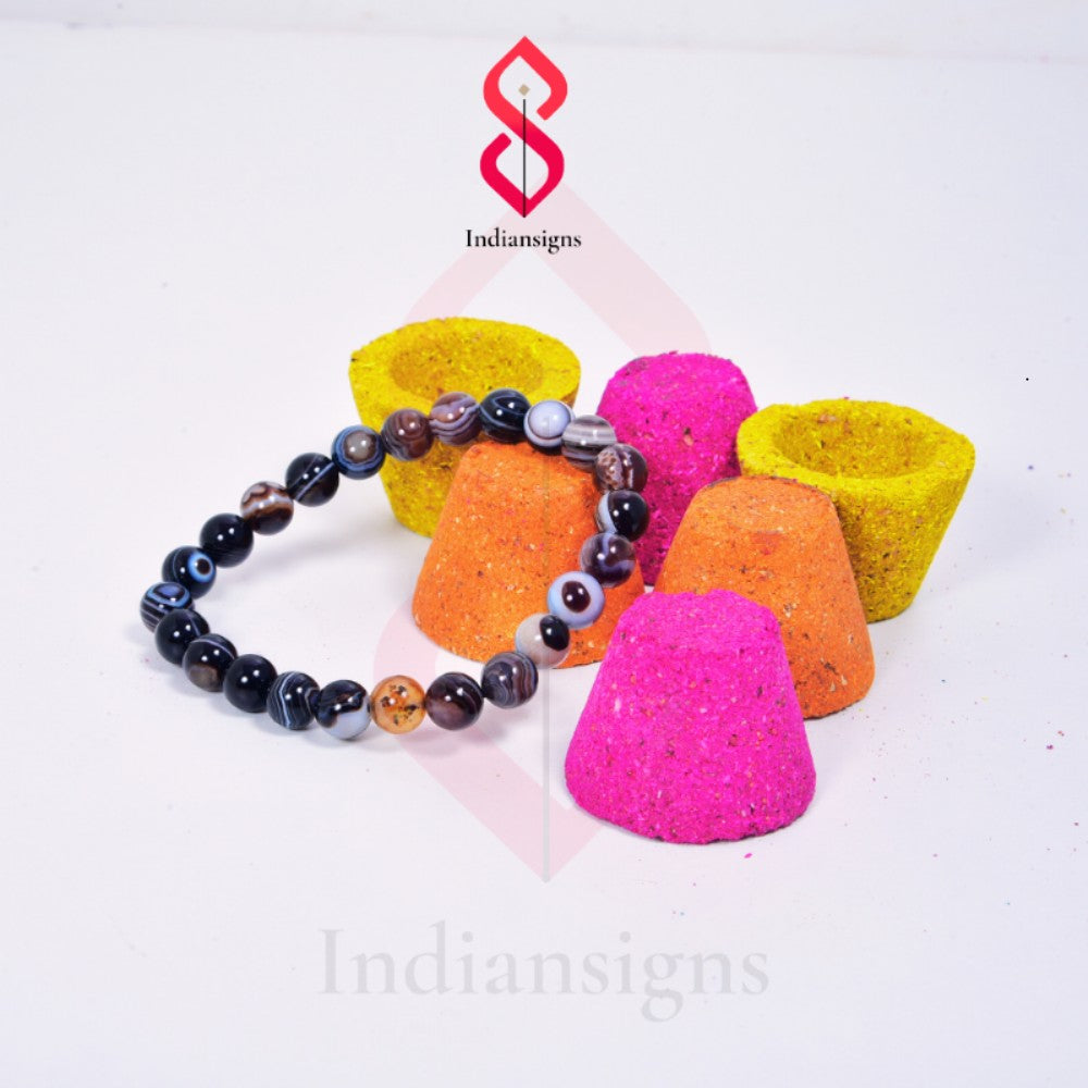 Sulemani hakik bracelet with adjustable elastic 